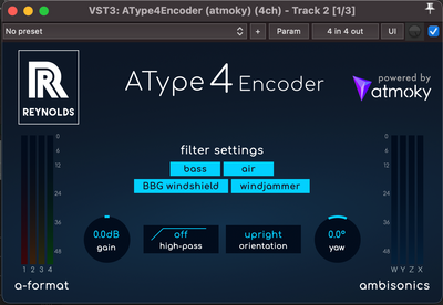 Atmoky A-to-B format encoder plug-in for the A-Type 4